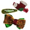 D_832753-MCO81392207307_122024-O.jpg 3 Pinzas Para El Cabello De Navidad - Hermosos Diseños! Rojo