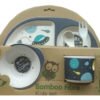 Set Vajilla Fibra Bambú Plato Comida Bebes Niños Maneaje