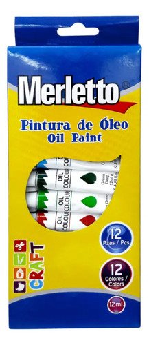 Pinturas Oleo Para Principiantes X12 Unidades Blanco