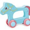Juguete Arrastre Bebé Caballo Azul  Juego Didactico Niños