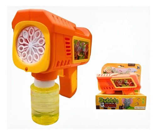 Burbujero Premium Lanzador De Burbujas Con 8 Orificios Naranja