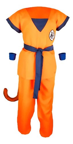 Disfraz Goku Para Niño Disfraces Dragon Ball Super Saiyajin Legendario! Naranja Y Azul Oscuro Altura De 130 A 145 Cm