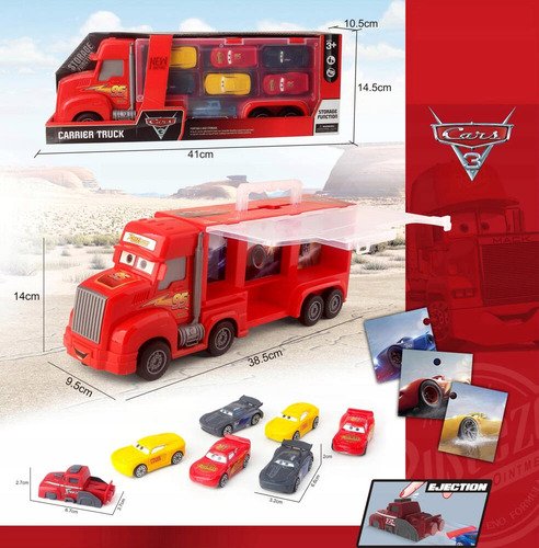 Camión Grúa Con Carros De Rayo Mcqueen: Juego Completo