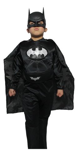 D_837483-MCO89499019231_082025-O.jpg Disfraz Batman Niño Con Capa Y Máscara Héroes De Halloween Mundocute