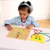 Geoplano Tabla De Enhebrar Madera Aprendizaje Montessori Agua