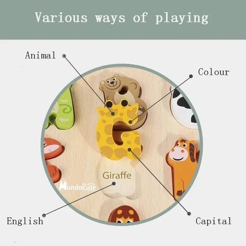 D_839895-MCO43386926891_092020-O.jpg Abecedario Animales Madera Montessori Juguetes Niños Juegos Pastel