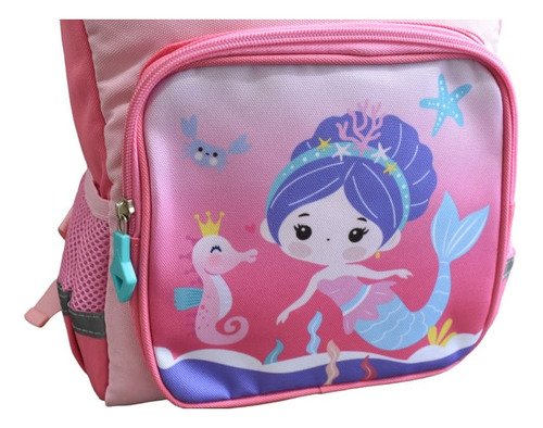 Maleta Morral Infantil Sirena Y Dinosaurio - 33 Cm Mediana