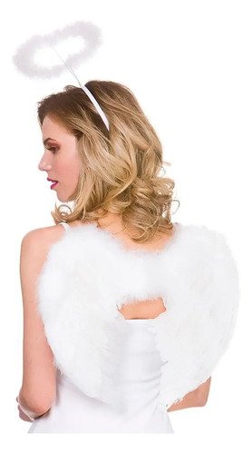 D_840102-MCO80004369108_102024-O.jpg Alas Ángel Negro Y Blanco Disfraz Niña Fiesta Cosplay