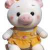 Peluche Cerdito Con Vestido Y Moño 22cm - Adorable Diseño Rosa