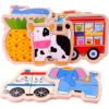 Combo De 3 Rompecabezas Madera 3d Montessori Animales