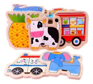 D_841898-MCO92328943087_092025-O.jpg Combo De 3 Rompecabezas Madera 3d Montessori Animales