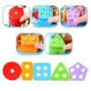 3 Tableros Didácticos Montessori + 1 Carrito Madera Juguetes Multicolor