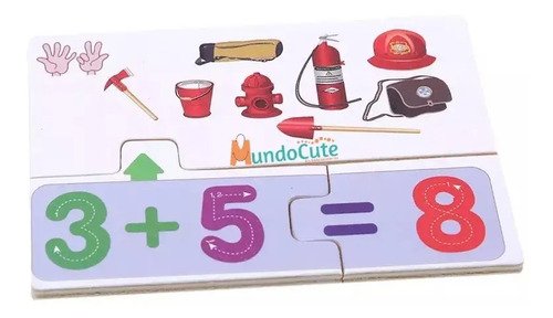 Rompecabezas Sumas Caja Didáctica Abc Y Juego Matemáticas