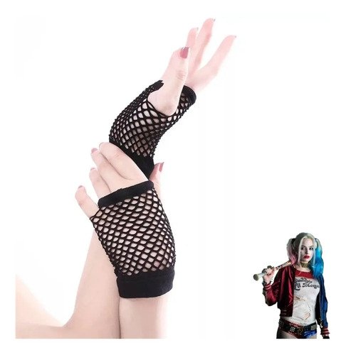D_844225-MCO47743858959_102021-O.jpg Accesorios Disfraz Harley Quinn Medias Malla + Guantes