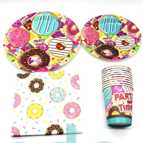 D_846279-MCO45527890873_042021-O.jpg Kit Fiesta Cumpleaños Dulce Donas Decoración
