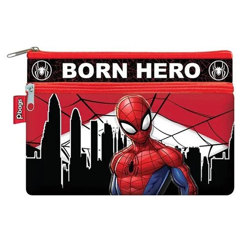 Cartuchera Niño Spider Man Hombre Araña 2 Bolsillos