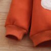 D_847392-MCO88818834788_082025-O.jpg Sudadera Con Orejitas De Zorro + Pantalón Bordado Naranja Talla 2 A 3 Años