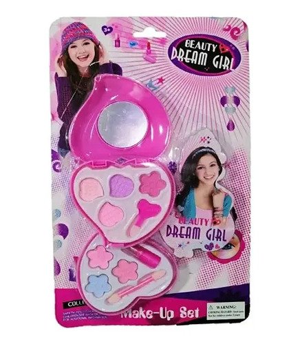 Set Maquillaje Niñas Corazón Beauty Dream Girl Make Up Niñas Rosa Chicle