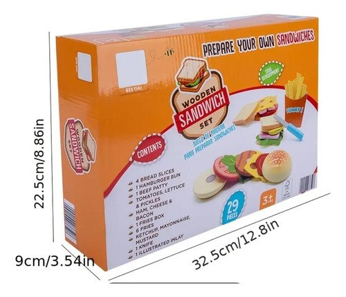 Juego De Cocina En Madera Juego Comida Rápida