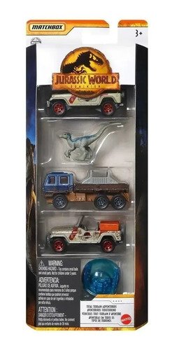 D_850253-MCO52984380525_122022-O.jpg Matchbox Jurassic World Colección Carros Jurasic Set X5 Varios