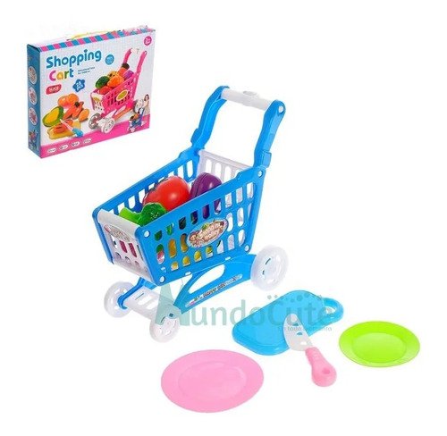 Juguete Carrito Supermercado Con Frutas Y Accesorios Juego