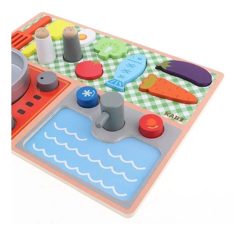 D_850596-MCO40413057862_012020-O.jpg Juego Cocina En Madera Ecológica Juguete Montessori Roles Multicolor