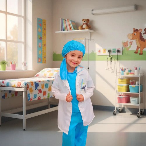 Disfraz Doctor Médico - Traje + Bata+ Accesorios Disfraces