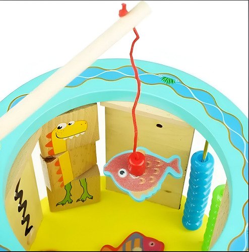 D_852391-MCO88491355404_072025-O.jpg Cubo Montessori Multifuncional Bloques Encajar Didactico Café