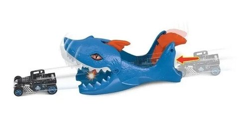 Pista Hotwheels Lanzadores Némesis Tiburon Lanza Autos Azul Azul
