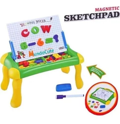Mesa Didáctica Tablero Acrílico Con Letras Y Números Imán