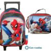 D_854856-MCO29148506244_012019-O.jpg Morral Ruedas Y Lonchera Avengers Spiderman Vengadores Niño Azul
