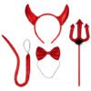 D_855413-MCO93335078119_092025-O.jpg Diadema Diabla Niña Kit Diabla Fiesta Disfraz Cosplay Rojo Unica