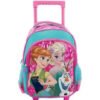 Kit Morral Maleta Ruedas Y Lonchera Mediano Frozen Original Rosa