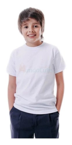 Camiseta Colegial Algodón Niños Cuello Redondo Uniforme