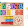 Juego Madera Montessori Matemáticas Calculadora Ábaco
