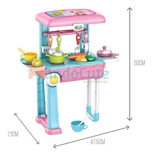 D_859204-MCO44203336555_112020-O.jpg Juguete Cocina Niñas Portatil Juego Accesorios Luz Y Sonido Rosa