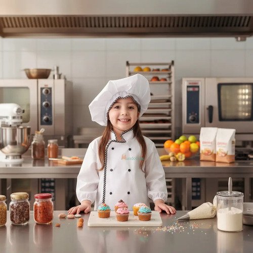 D_859480-MCO91837302935_092025-O.jpg Disfraz Chef Cocinero Cocinera Niño Niña Disfraces Temáticos