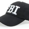Gorra Fbi Negra Ajustable Para Disfraz Negro