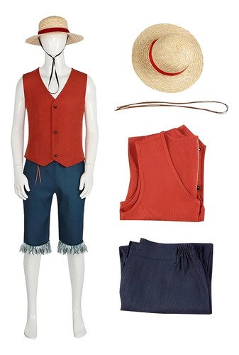 Disfraz Luffy One Piece Niño Cosplay Monkey D. Luffy