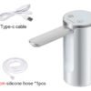 Dispensador De Agua Recargable Con Pieza Cromada Y Carga Usb Plateado