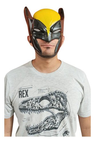Máscara De Wolverine  Diseño Épico Para Cosplay Amarillo Unica