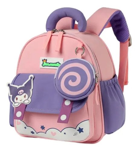 D_863096-MCO82141939444_022025-O.jpg Morral De Lona Kuromi | Mochila Adorable Y Resistente Morado Kuromi
