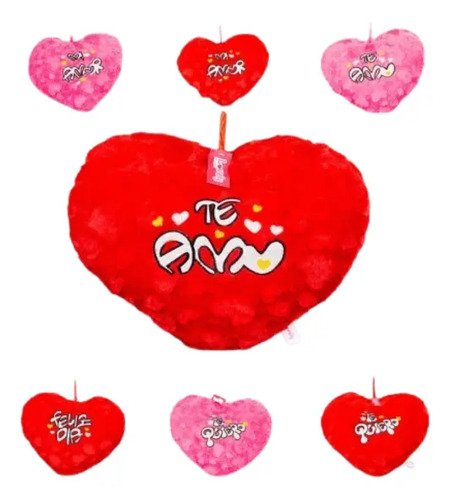 Peluche En Forma De Corazón 25cm | Suave Y Adorable | Rojo