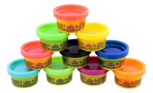 D_863580-MCO52821709335_122022-O.jpg Kit Plastilina Play-doh Fiesta 10 Mini Tubos Masa Moldeable