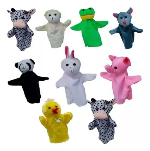 D_863581-MCO83087907081_032025-O.jpg Kit De 5 Títeres De Mano Con Diseño De 5 Animalitos Surtidos