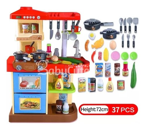D_864542-MCO40143114443_122019-O.jpg Juego Cocina Unisex Juguete Real Con Luces Y Sonido 75cm