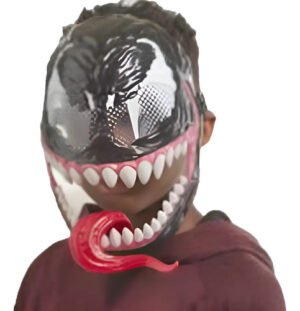 Máscara Venom Con Luces Led Para Niños Negro Venom