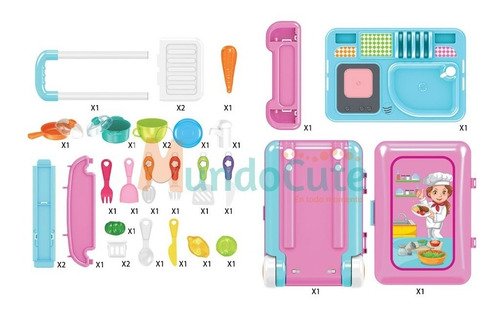 D_865511-MCO44203343158_112020-O.jpg Juguete Cocina Niñas Portatil Juego Accesorios Luz Y Sonido Rosa