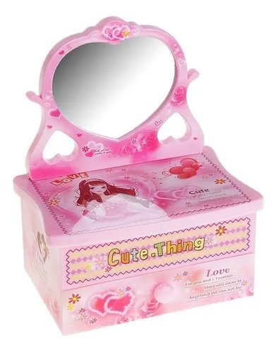 D_867503-MCO82144765410_022025-O.jpg Joyero Musical Mediano Con Espejo - Alta Calidad, Perfecto Rosa