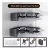 D_867777-MCO80678972366_112024-O.jpg Set De 2 Repisas Adhesivas Para Baño X2 -organiza Tu Espacio Negro
